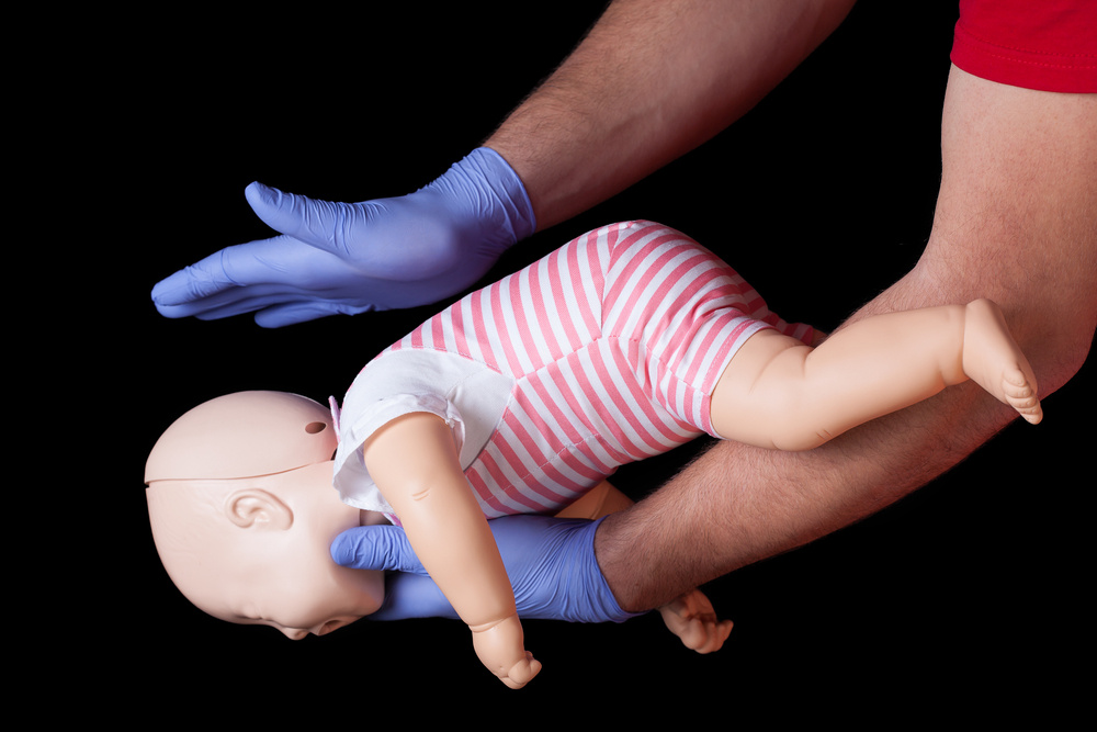 showing first aid for choking infant